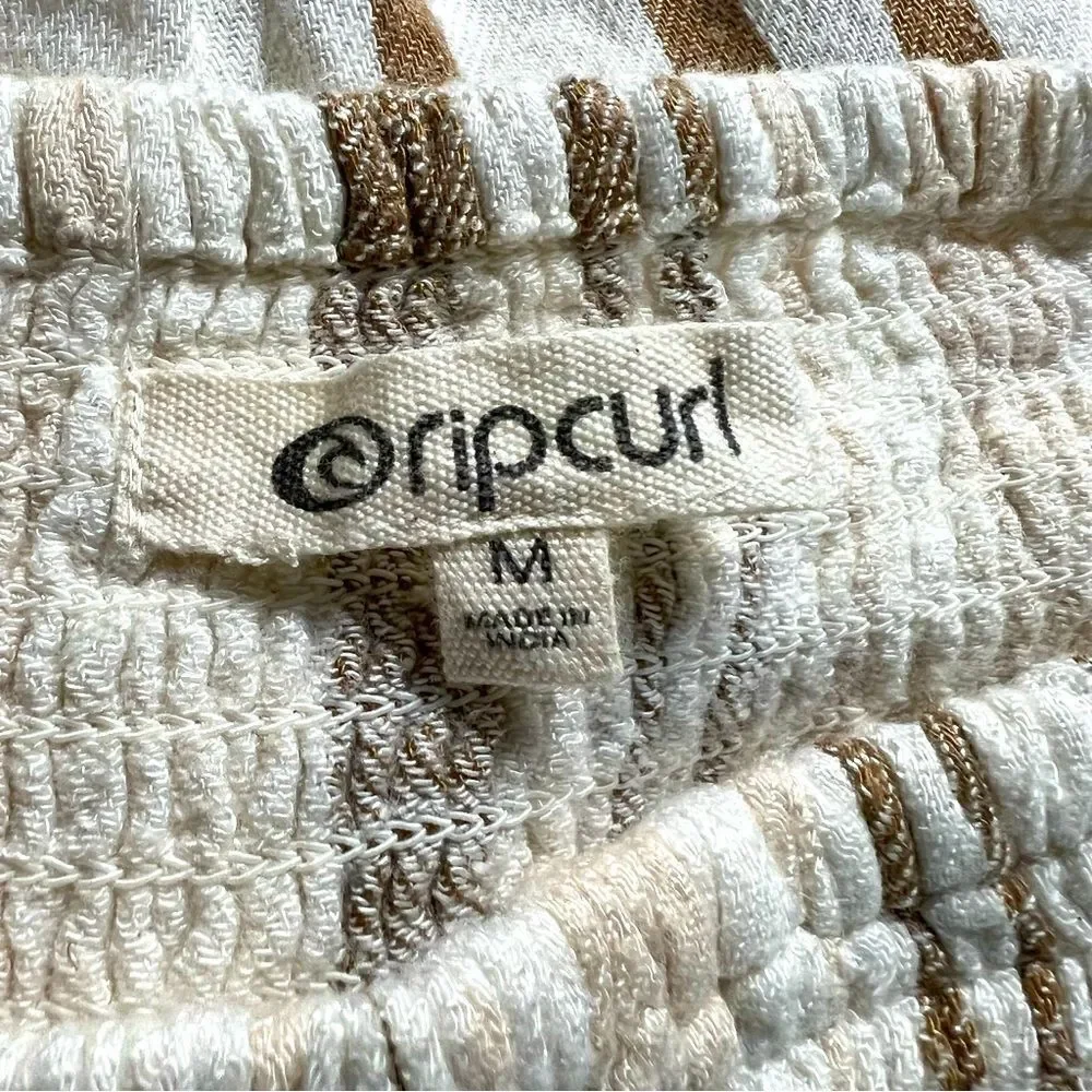 Ripcurl Sol Linen Smocked Cropped Jumpsuit - Picture 12 of 13